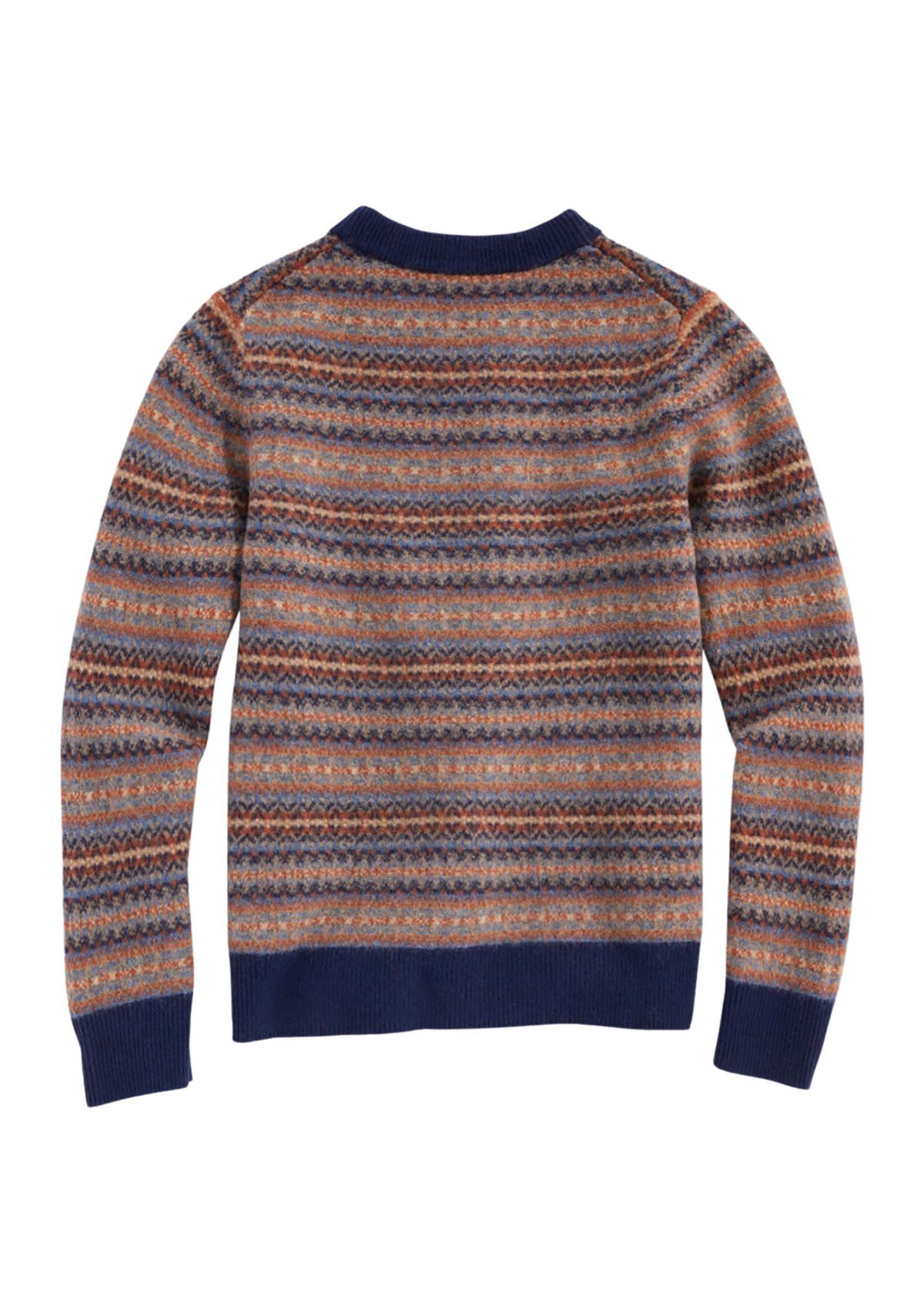 Boys 8-20 Fair Isle Crew Neck Sweater