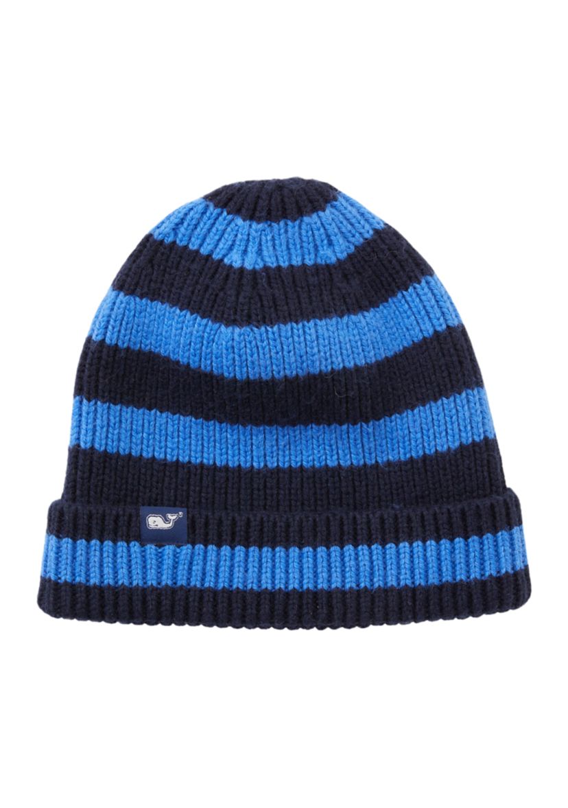 Boys Striped Knit Cuff Beanie 