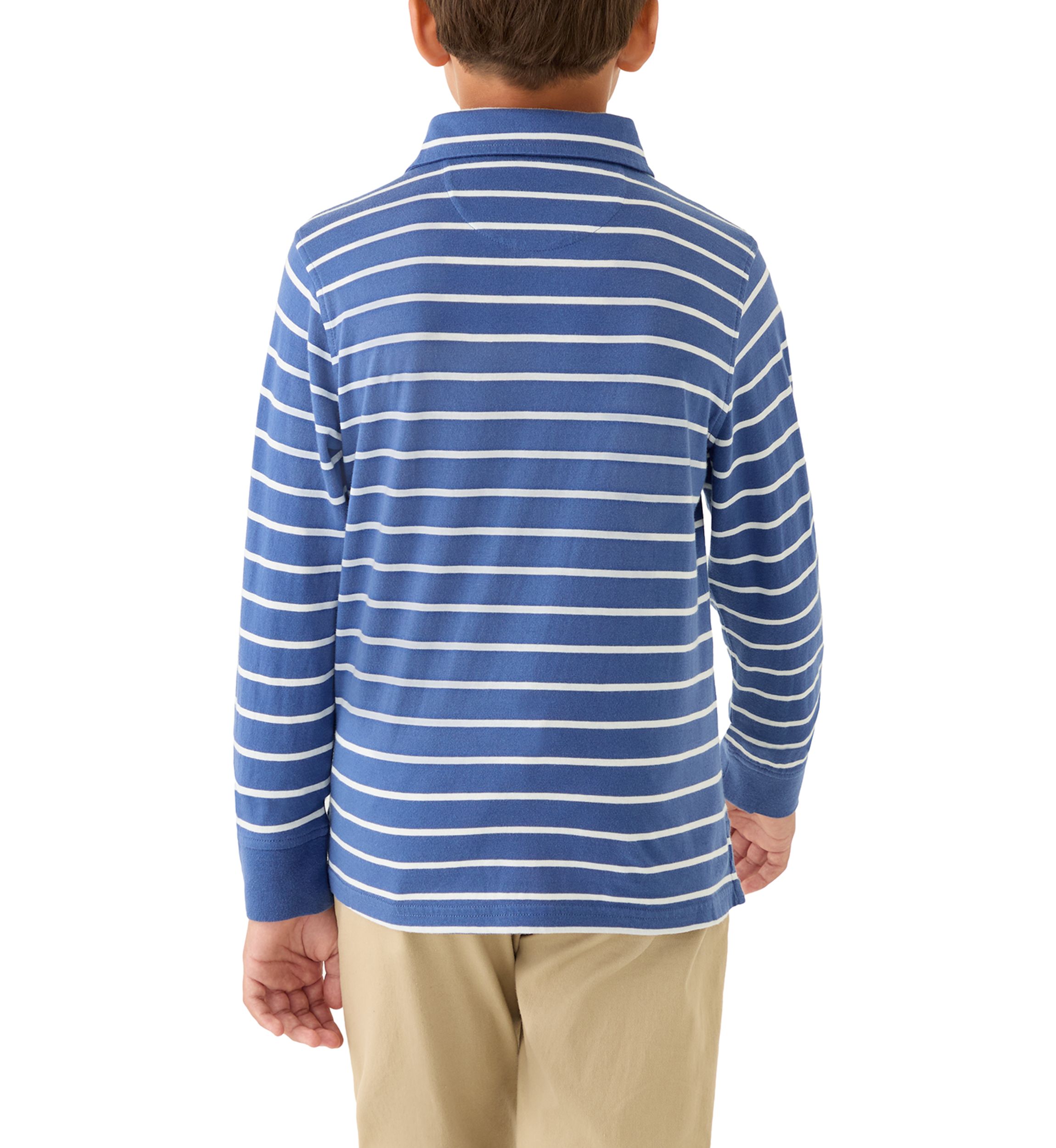 Boys 8-20 Surf Striped Long Sleeve Polo Shirt
