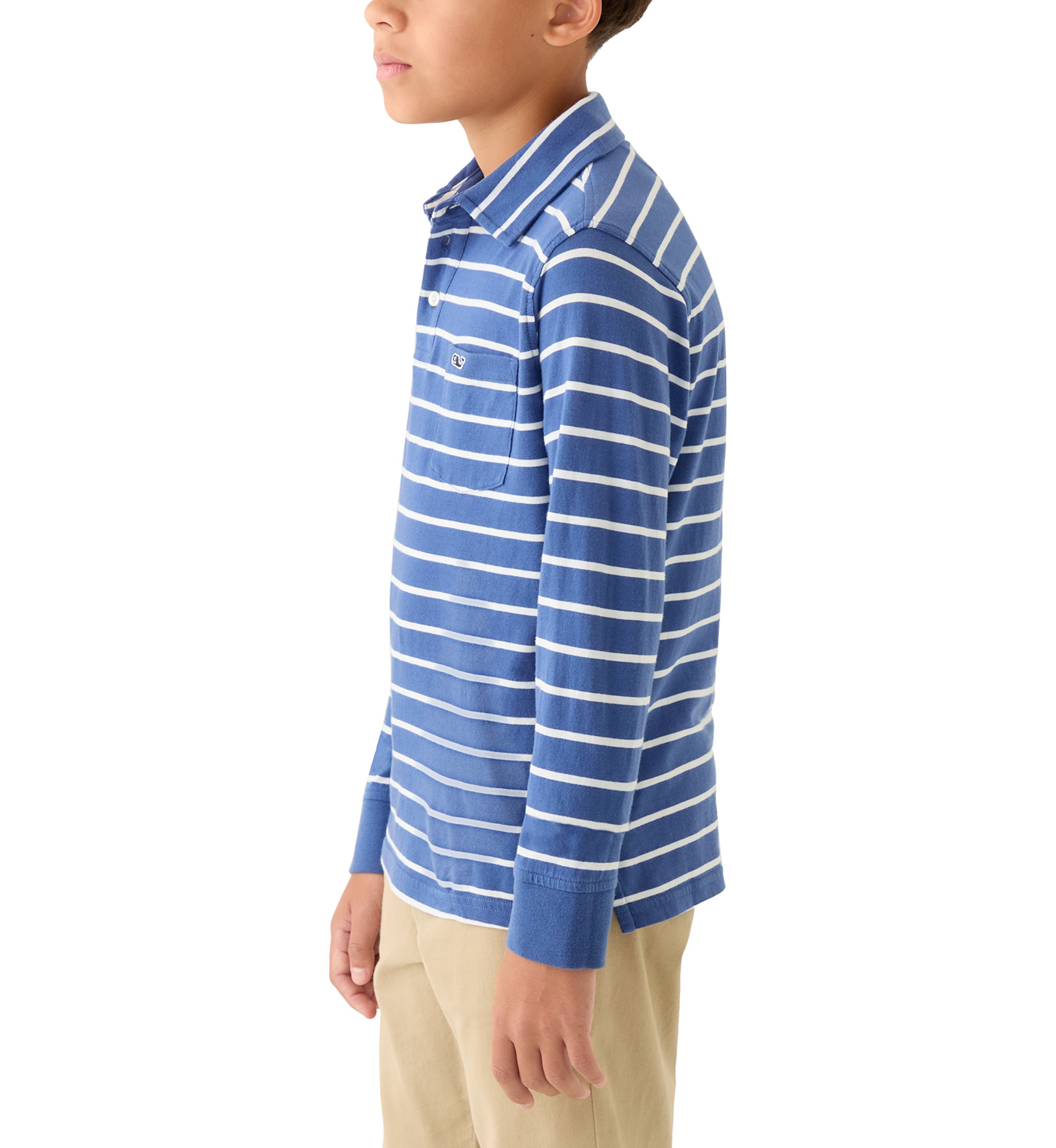 Boys 8-20 Surf Striped Long Sleeve Polo Shirt