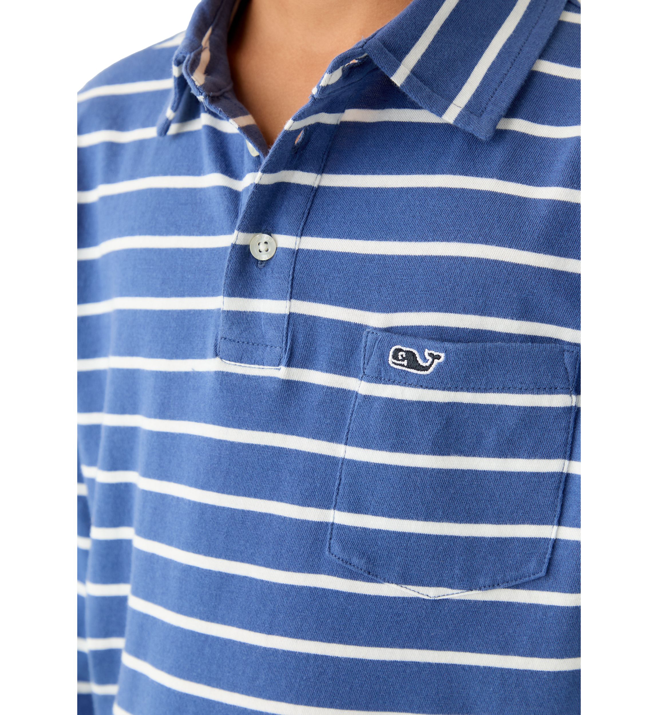 Boys 8-20 Surf Striped Long Sleeve Polo Shirt
