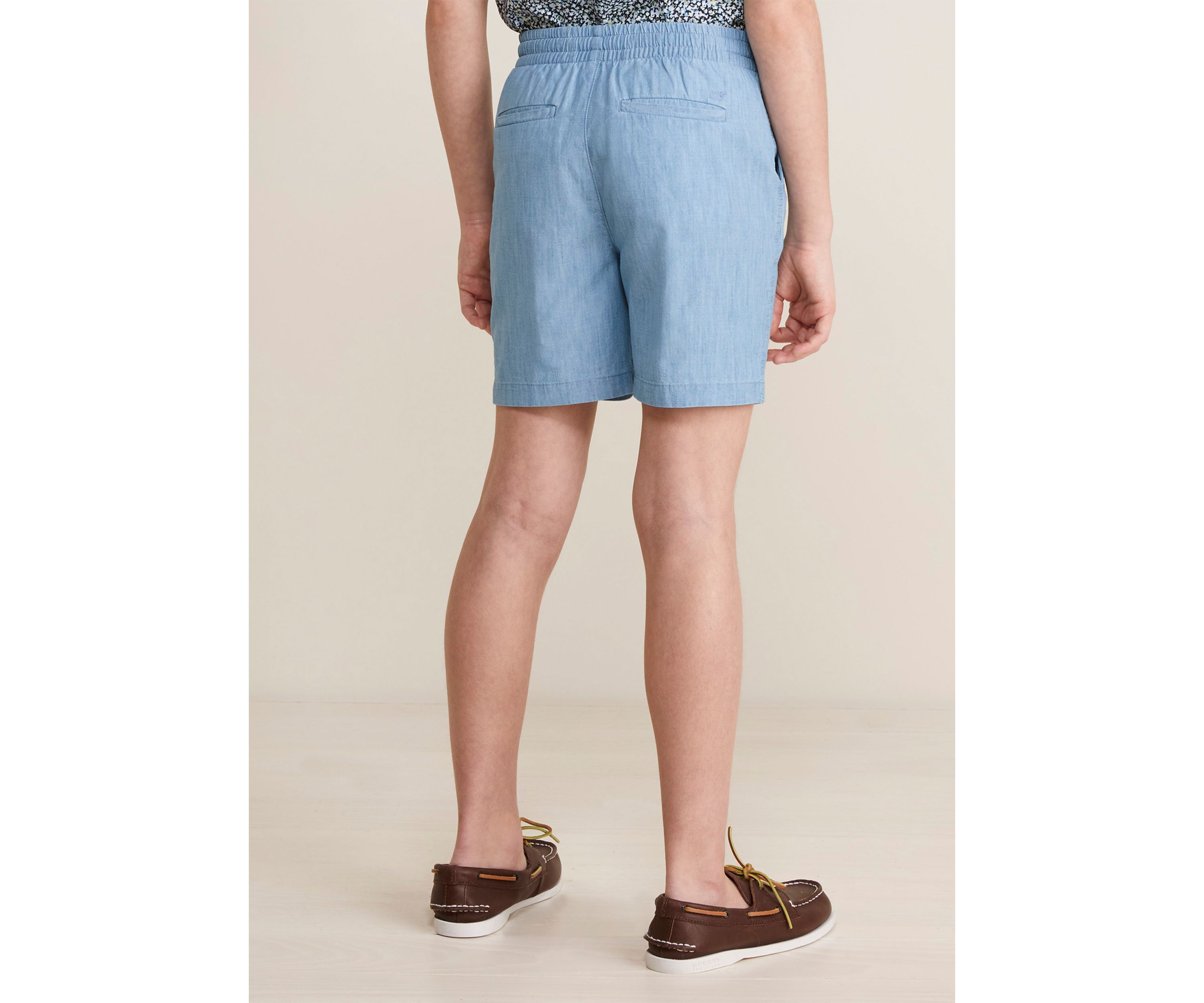 Boys 8-20 Pull On Chambray Shorts