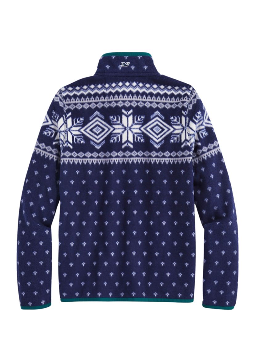 Boys 8-20 Printed Harbor Fleece 1/4 Snap Pullover