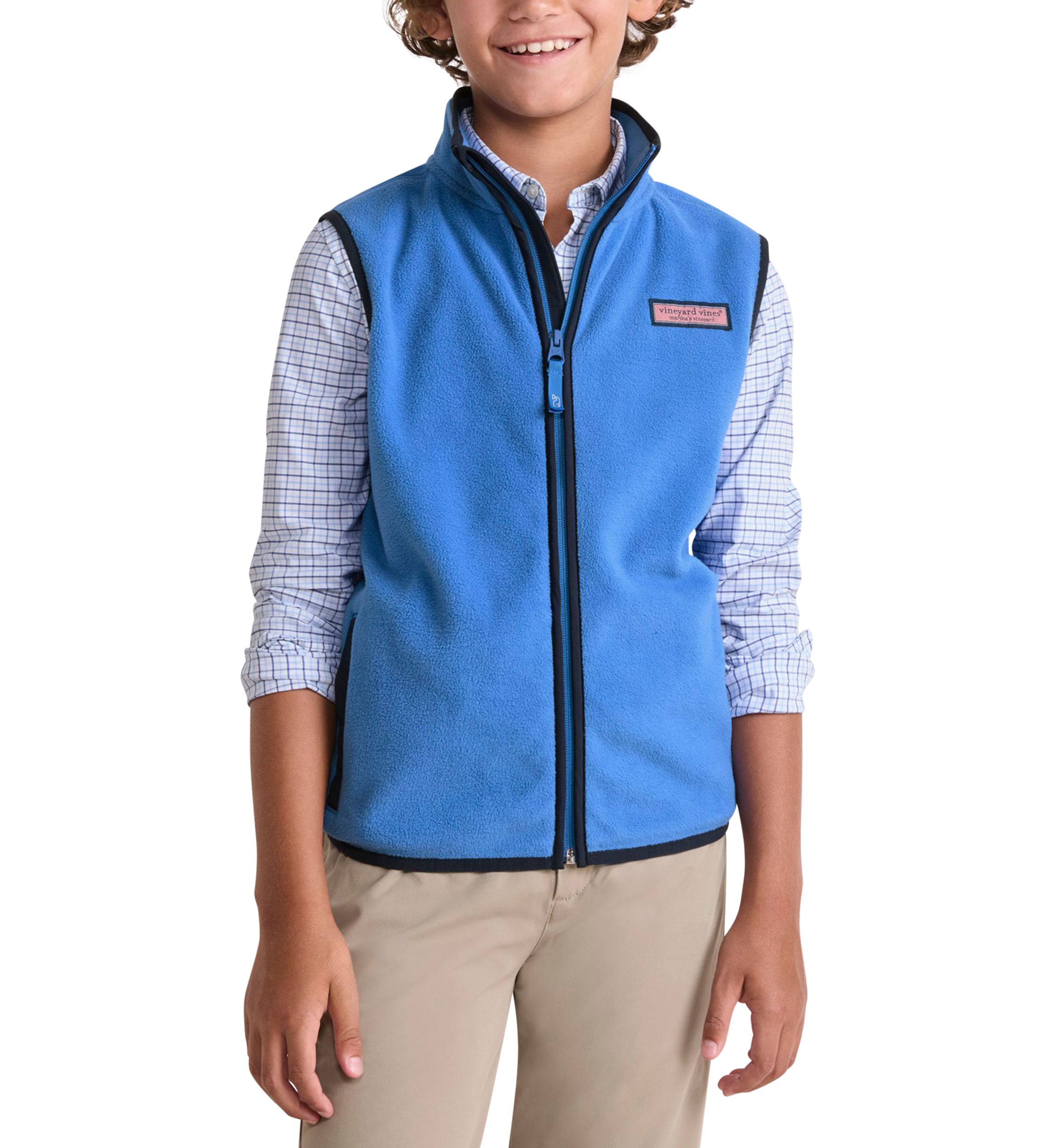 Boys 8-20 Harbor Fleece Zip Up Vest 