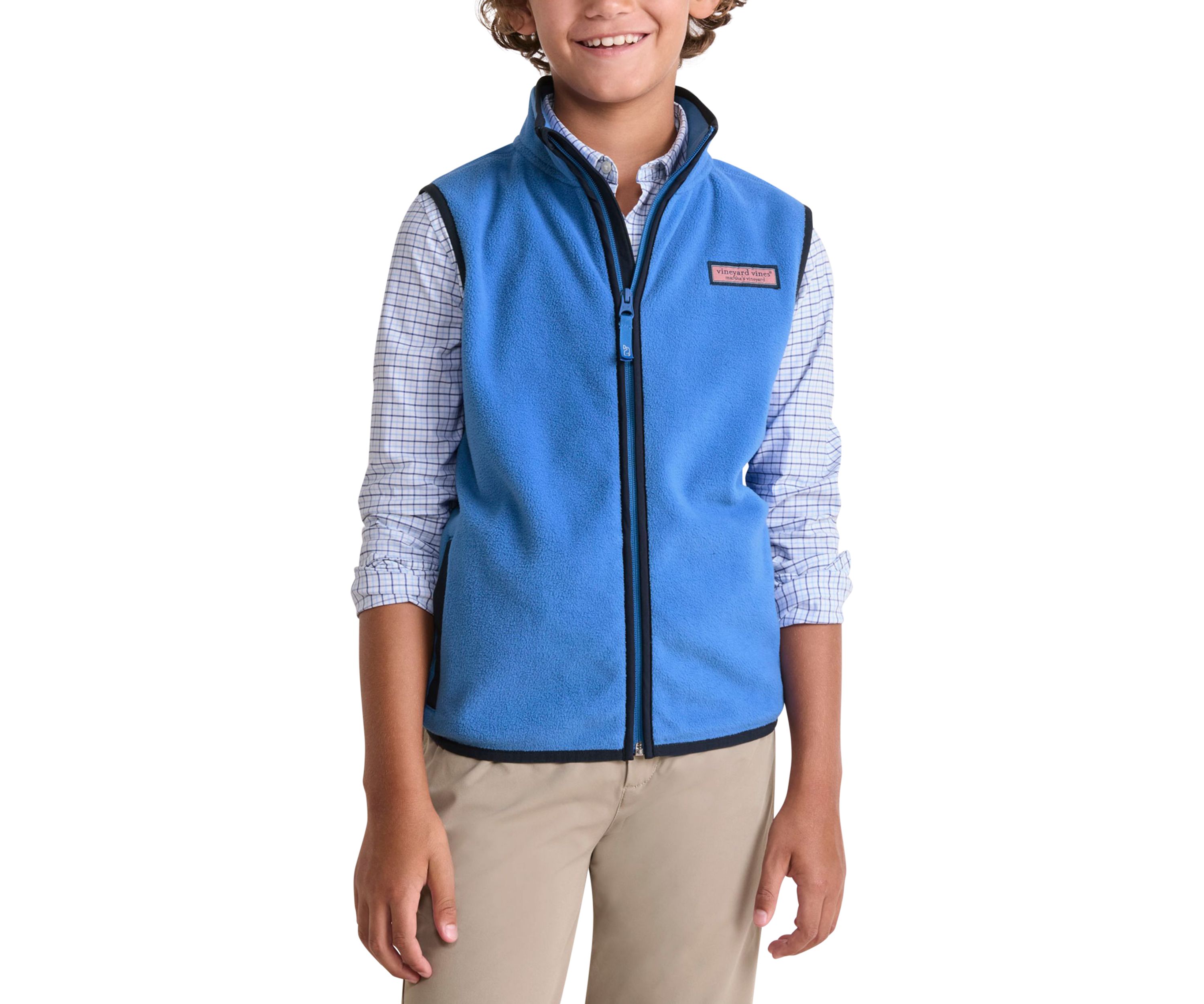 Boys 8-20 Harbor Fleece Zip Up Vest 