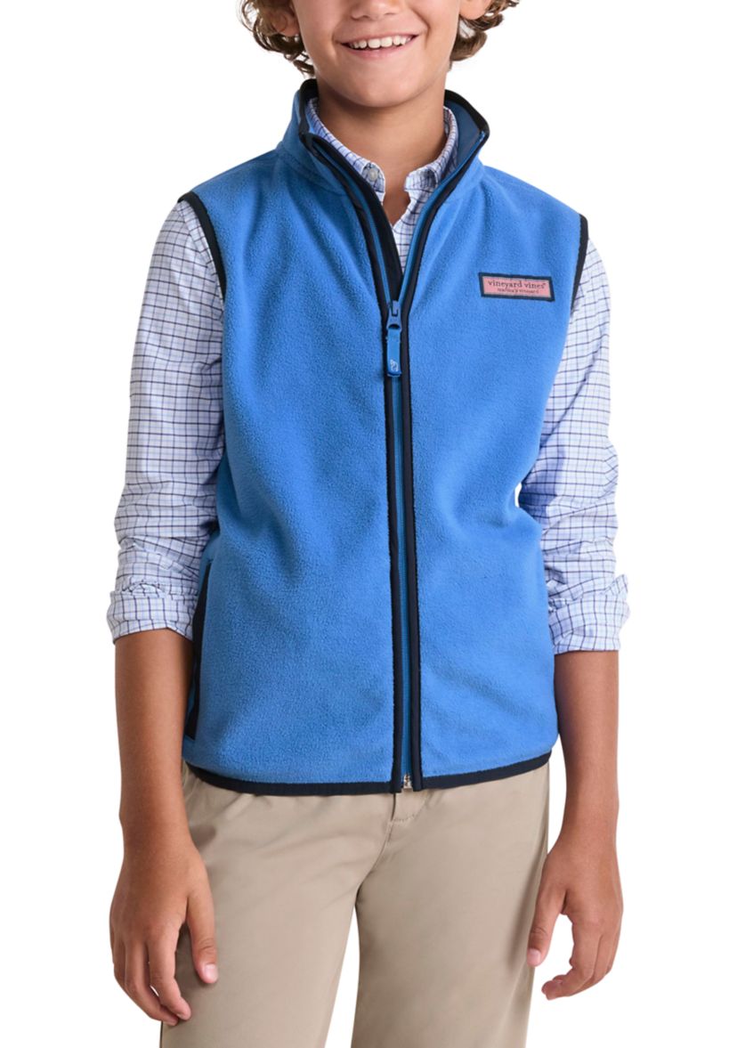 Boys 8-20 Harbor Fleece Zip Up Vest 