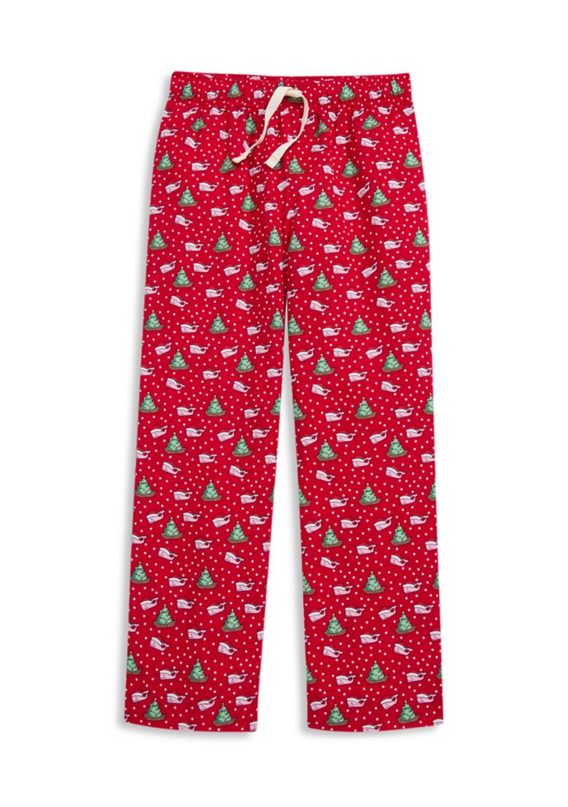 Boys 8-20 Santa Whale Fleece Lounge Pants 