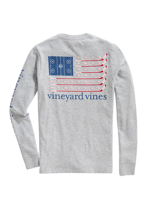 Vineyard Vines Boys 8-20 Long Sleeve Hockey Flag Shirt | belk