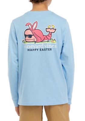 Shop Boys Long-Sleeve Easter Whale T-Shirt at vineyard vines