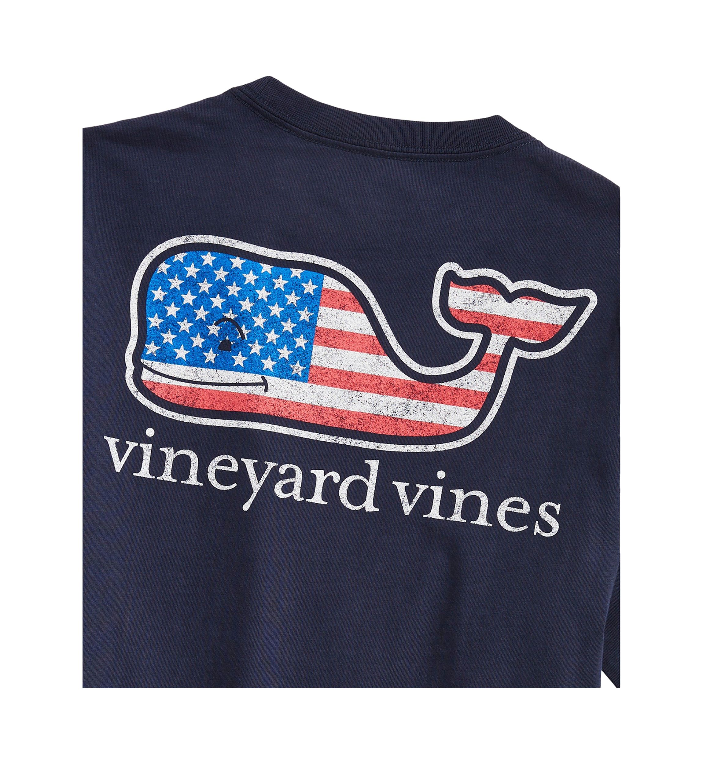 Boys 8-20 Flag Whale Short Sleeve T-Shirt