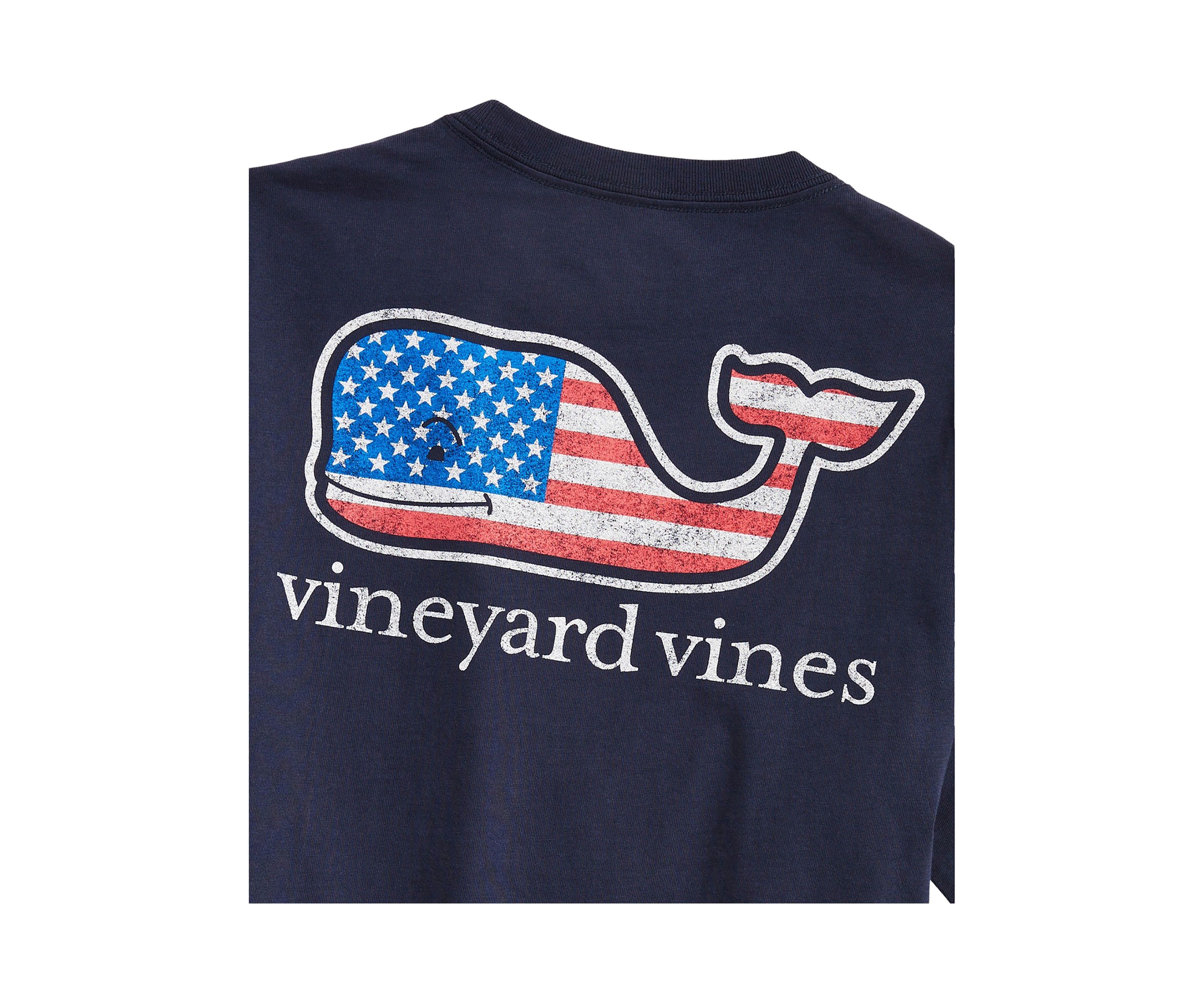 Boys 8-20 Flag Whale Short Sleeve T-Shirt