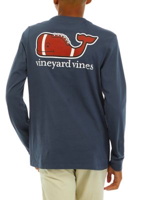 Vineyard Vines Boys 8-20 Long Sleeve Football Whale T-Shirt | belk