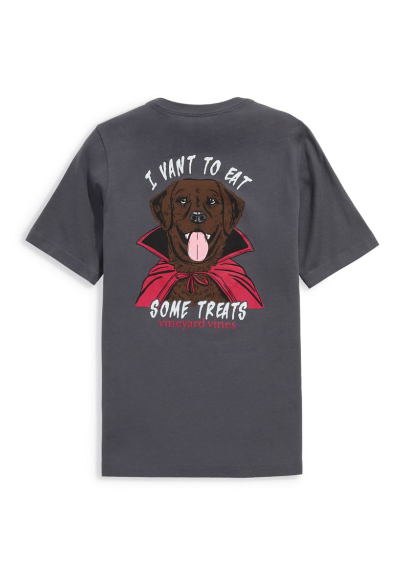 Boys 8-20 Short Sleeve I Vant to Eat Some Treats Dog Vampire Graphic T-Shirt 
