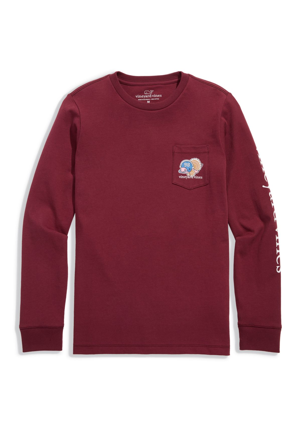 Boys 8-20 Long Slevee Cotton Turkey Football Graphic. T-Shirt