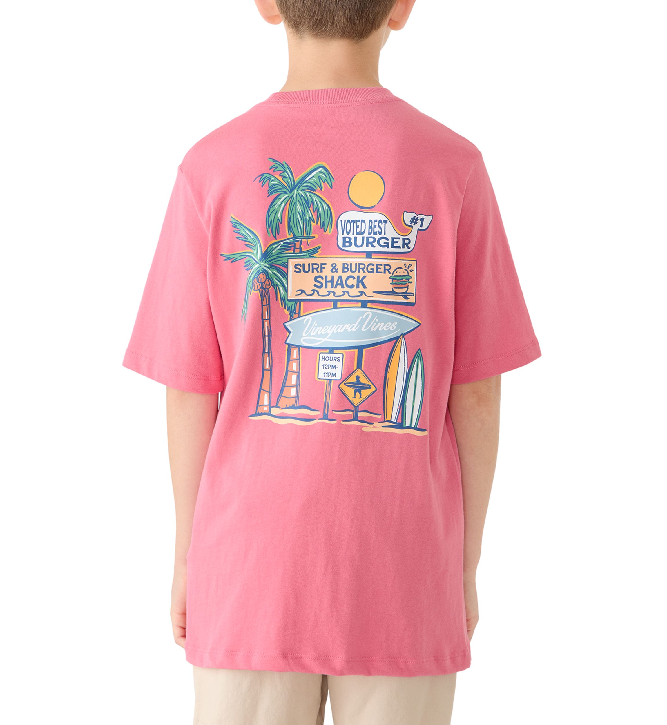 Vineyard Vines Boys 8-20 Surf Shack Signs Graphic Short Sleeve