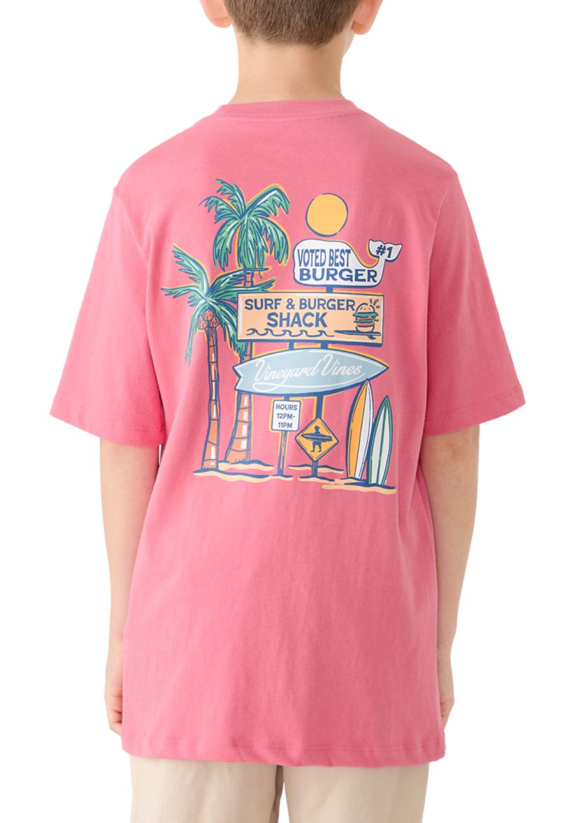 Vineyard Vines Boys 8-20 Surf Shack Signs Graphic Short Sleeve