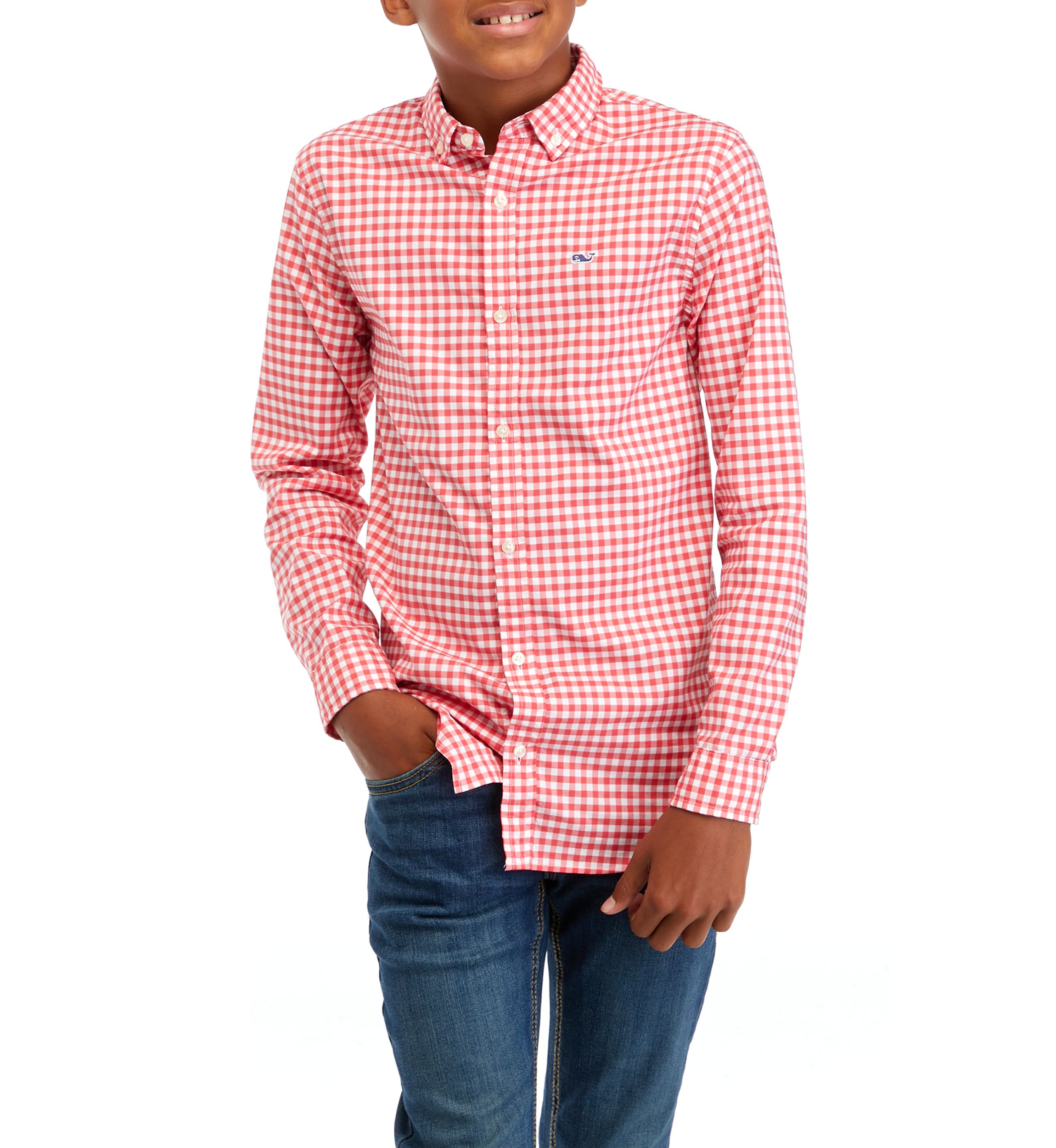 Boys 8-20 Classic Fit Gingham Shirt