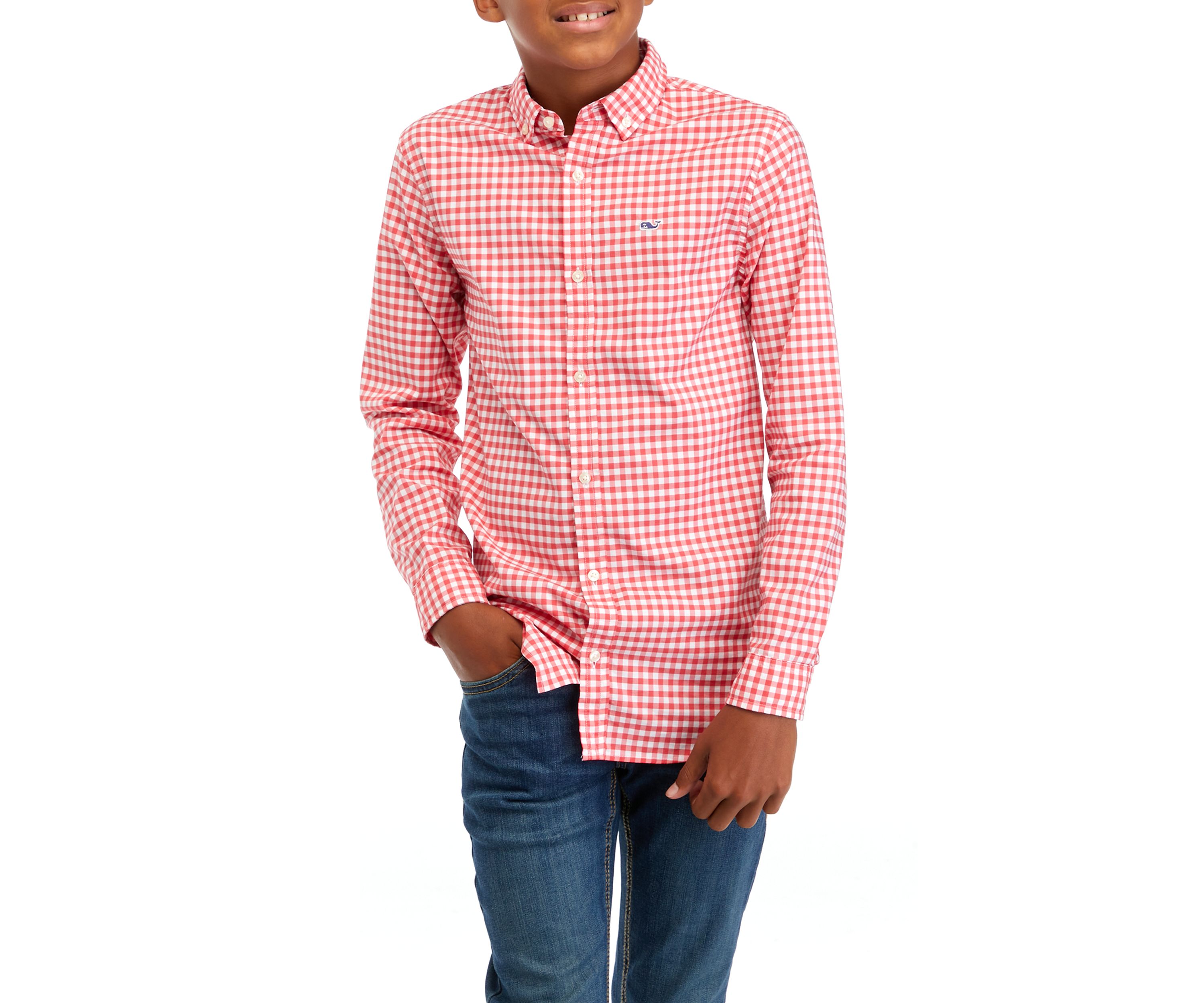 Boys 8-20 Classic Fit Gingham Shirt