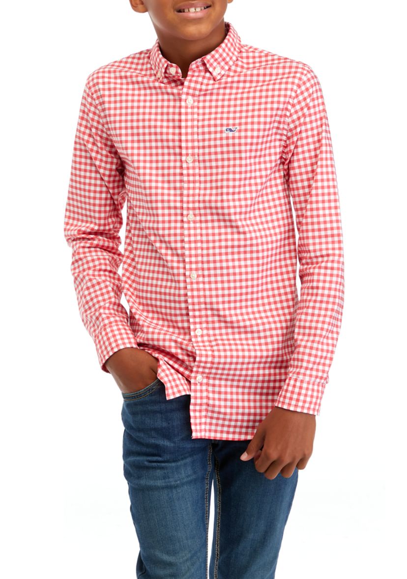 Boys 8-20 Classic Fit Gingham Shirt