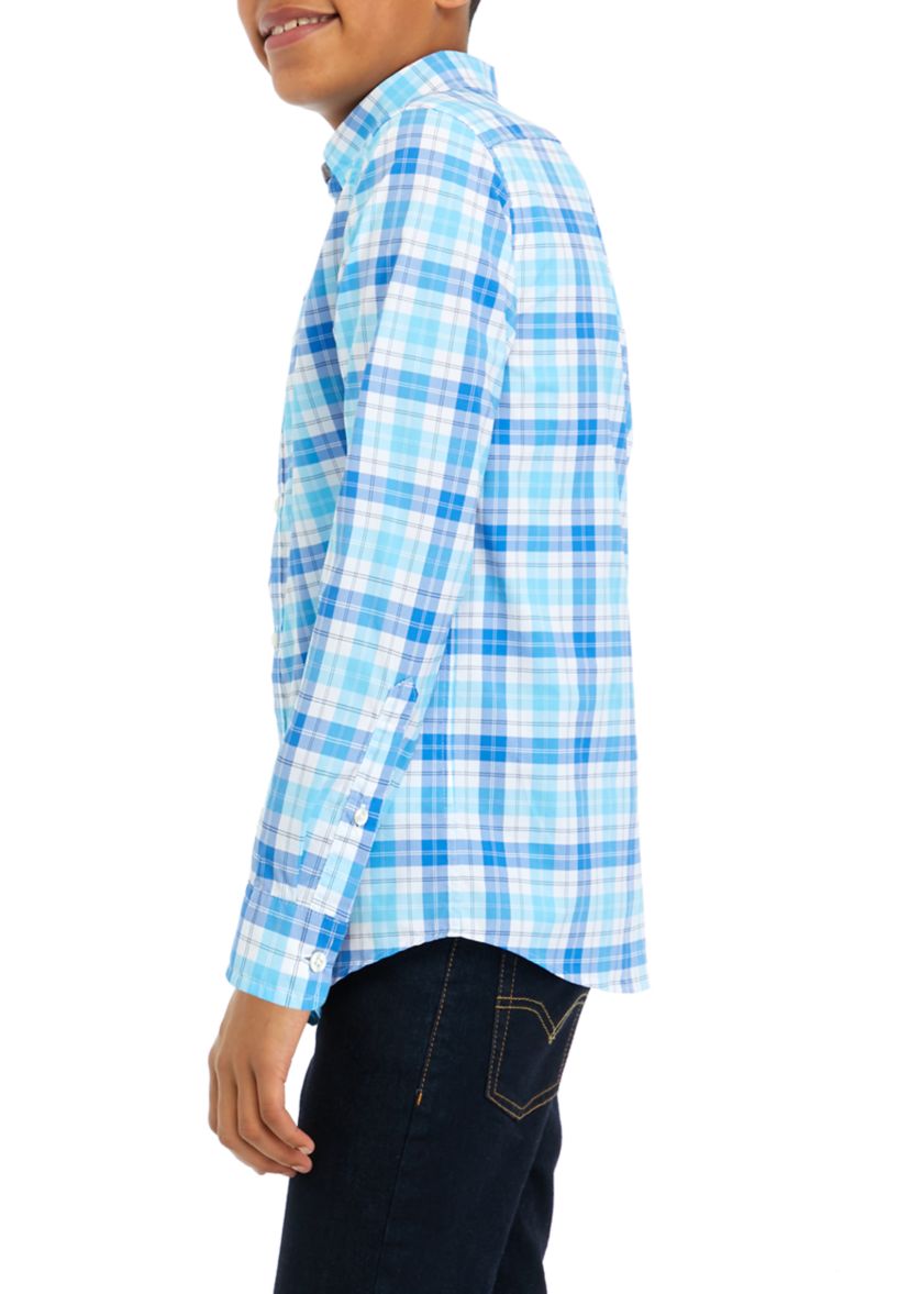 Boys 8-20 Plaid On the Go Nylon Shirt