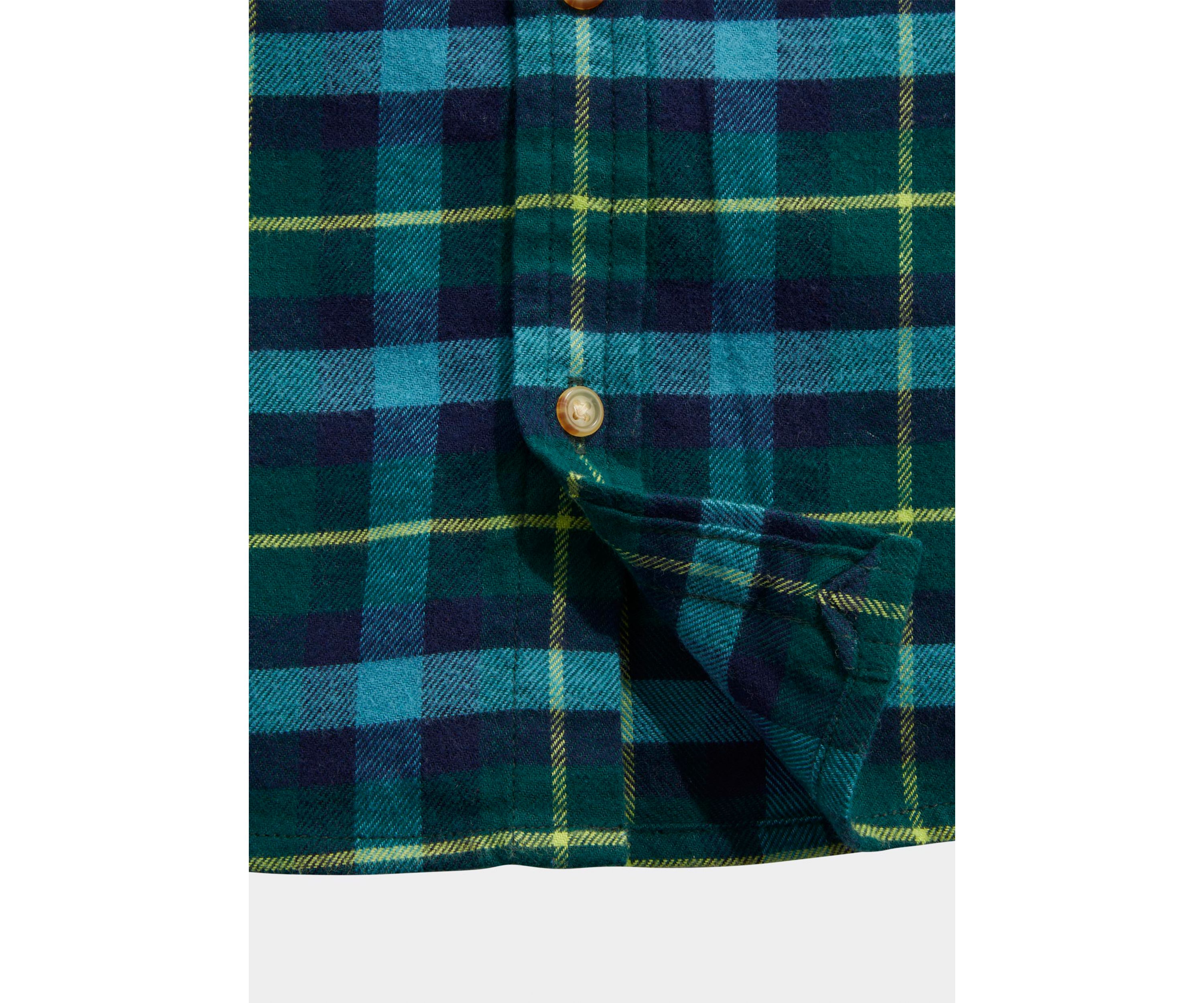 Boys 8-20 Flannel Plaid Whale Shirt