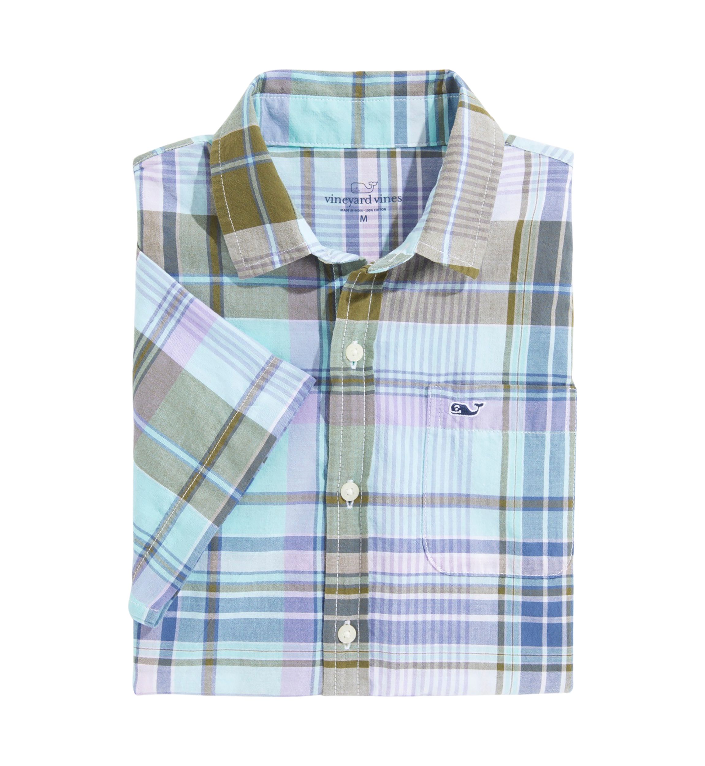 Boys 8-20 Short Sleeve Madras Plaid Shirt 