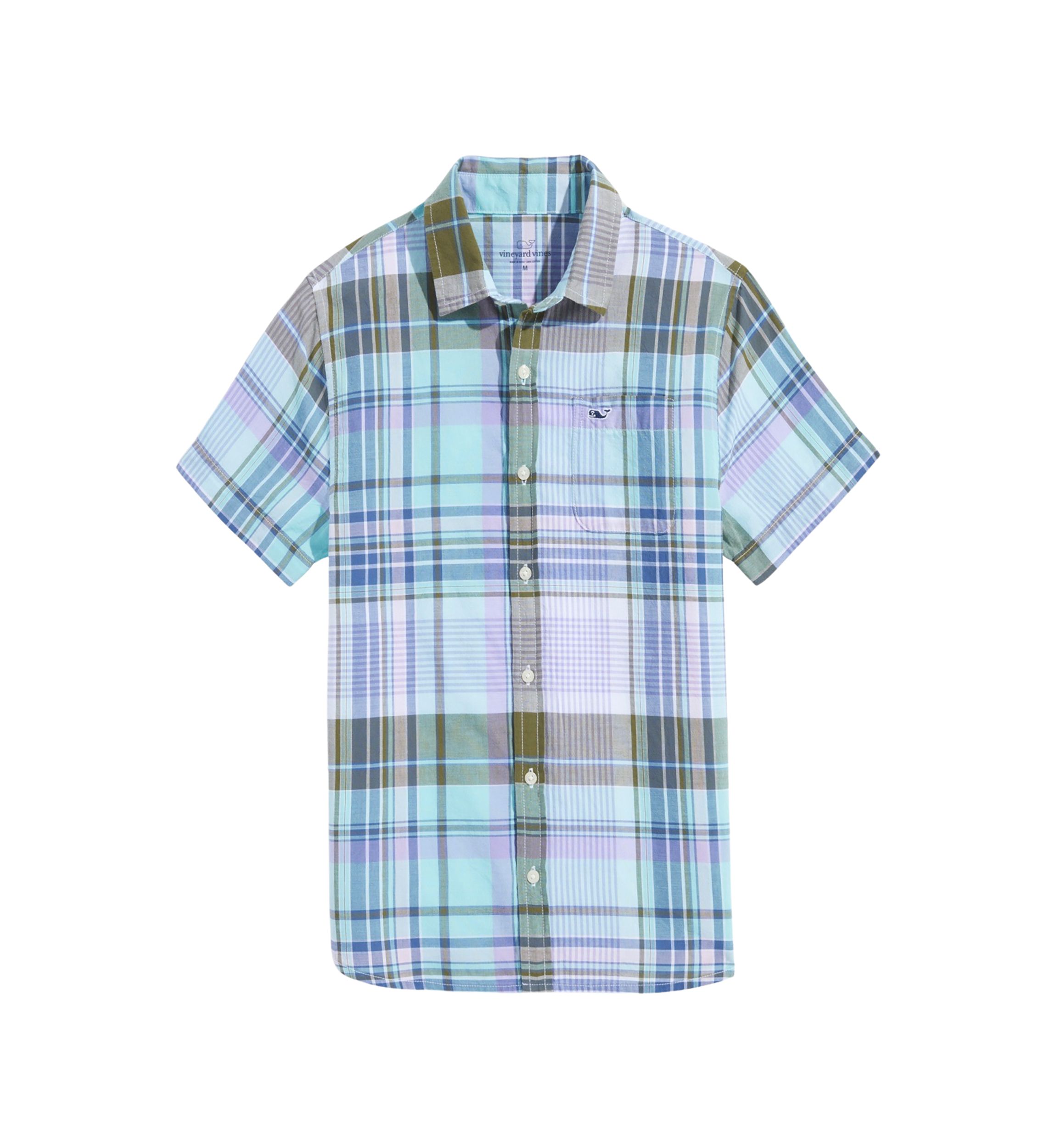 Boys 8-20 Short Sleeve Madras Plaid Shirt 