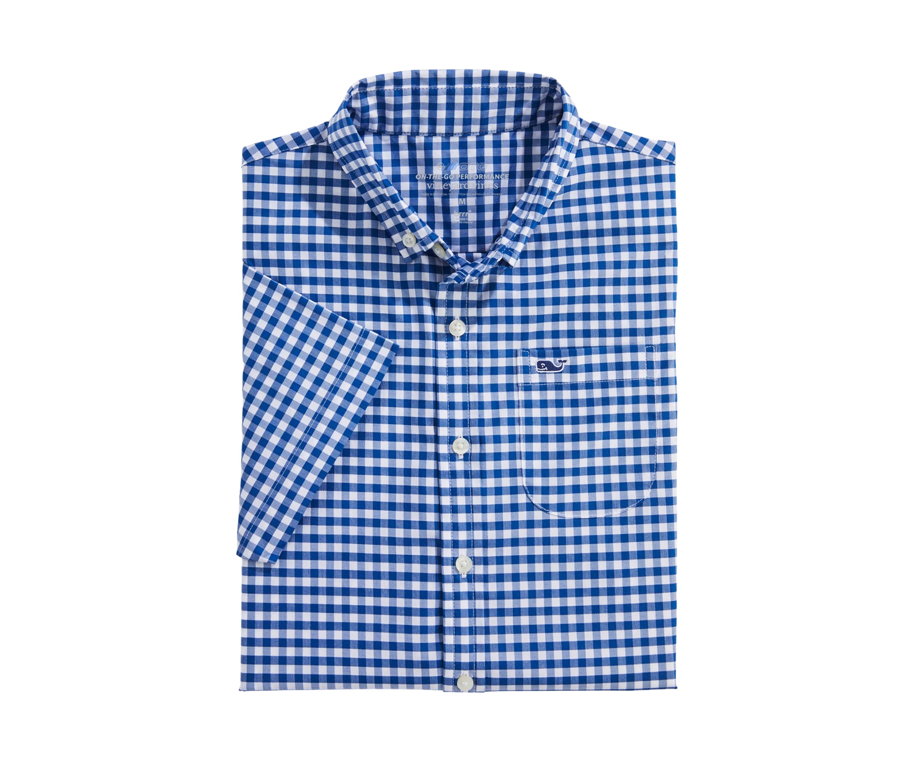 Boys 8-20 Short Sleeve Gingham Shirt 
