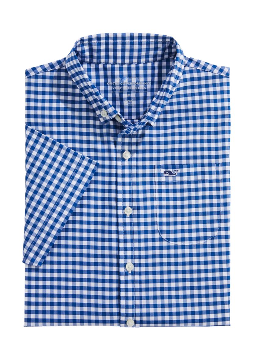 Boys 8-20 Short Sleeve Gingham Shirt 