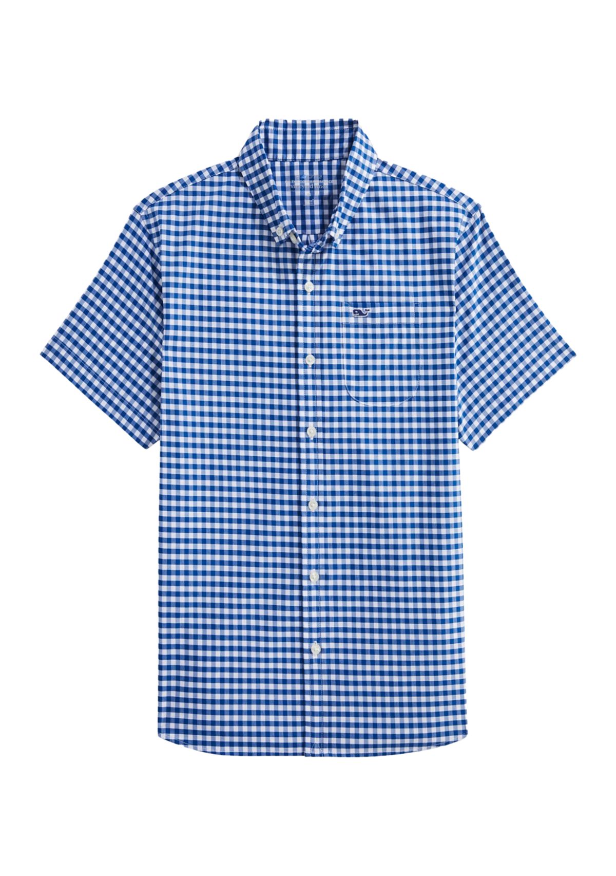 Boys 8-20 Short Sleeve Gingham Shirt 