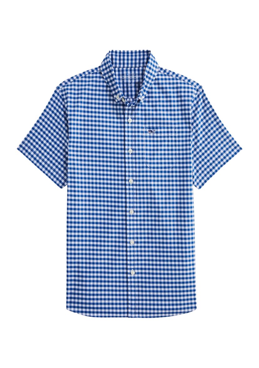 Boys 8-20 Short Sleeve Gingham Shirt 