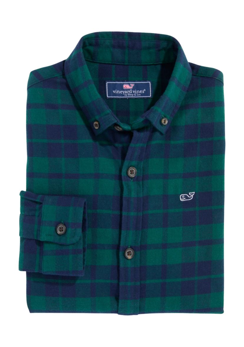 Boys 8-20 Plaid Printed Flannel Shirt