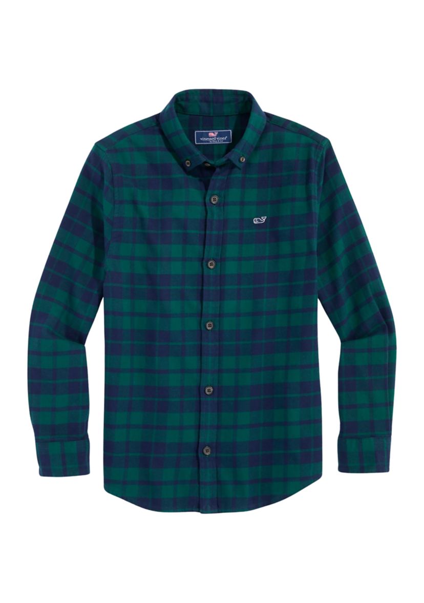 Boys 8-20 Plaid Printed Flannel Shirt