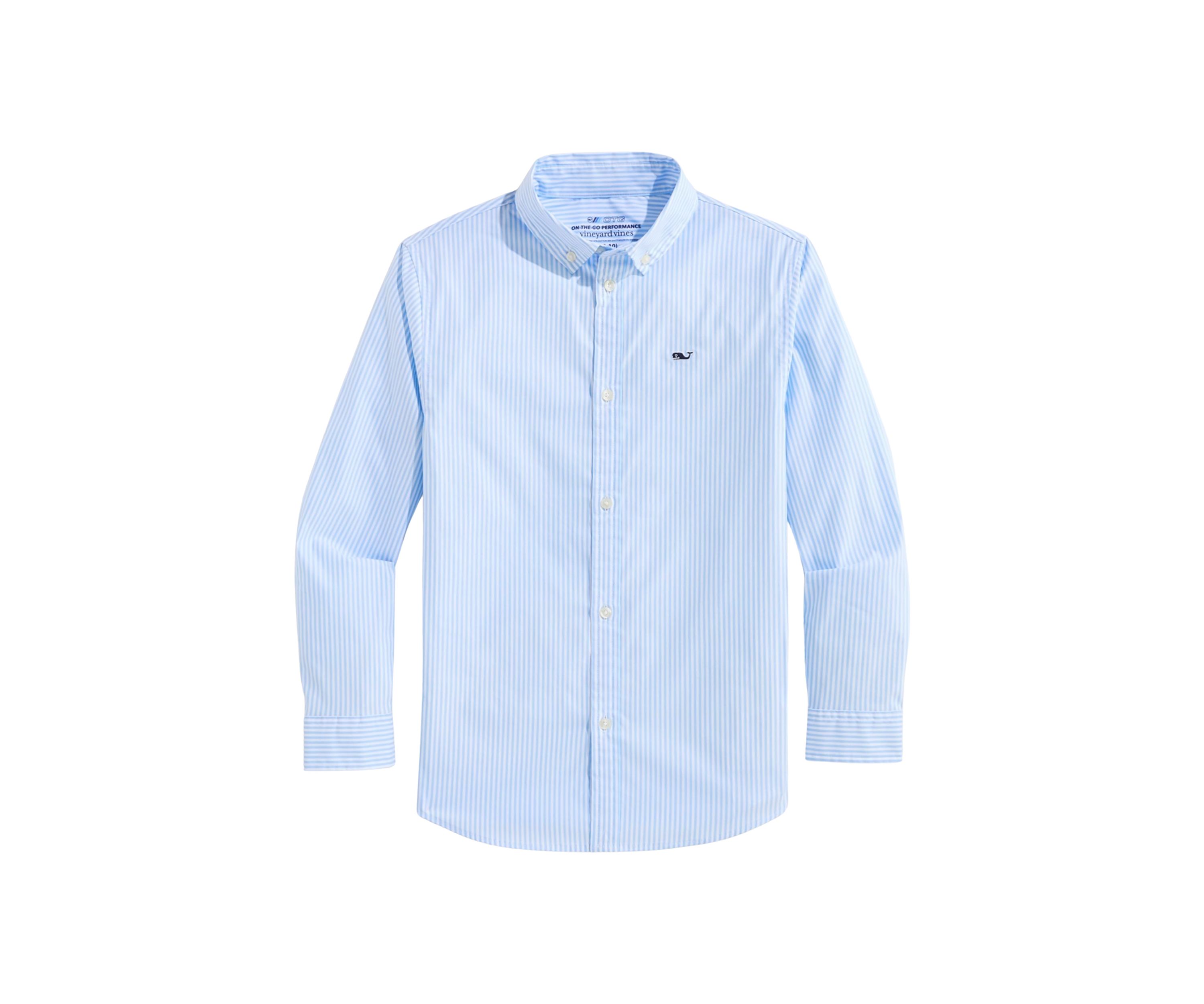 Boys 8-20 Stripe Button Down Shirt