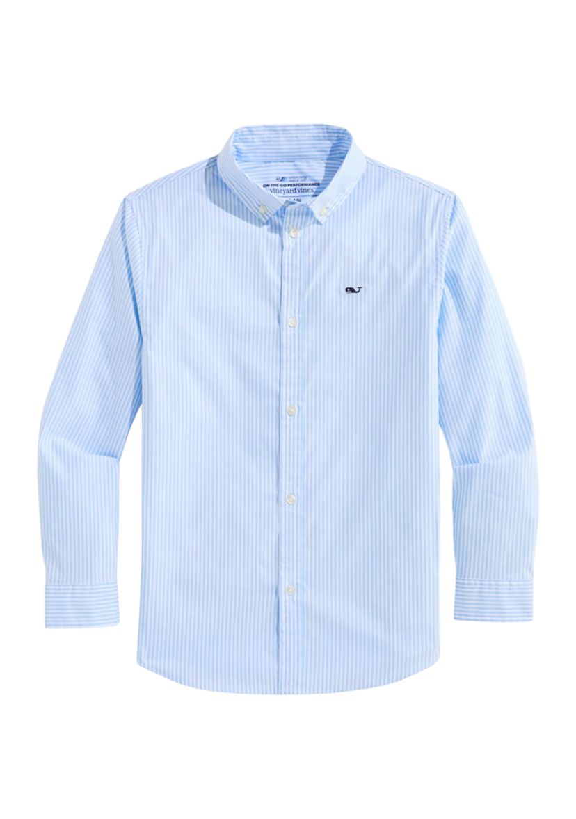 Boys 8-20 Stripe Button Down Shirt