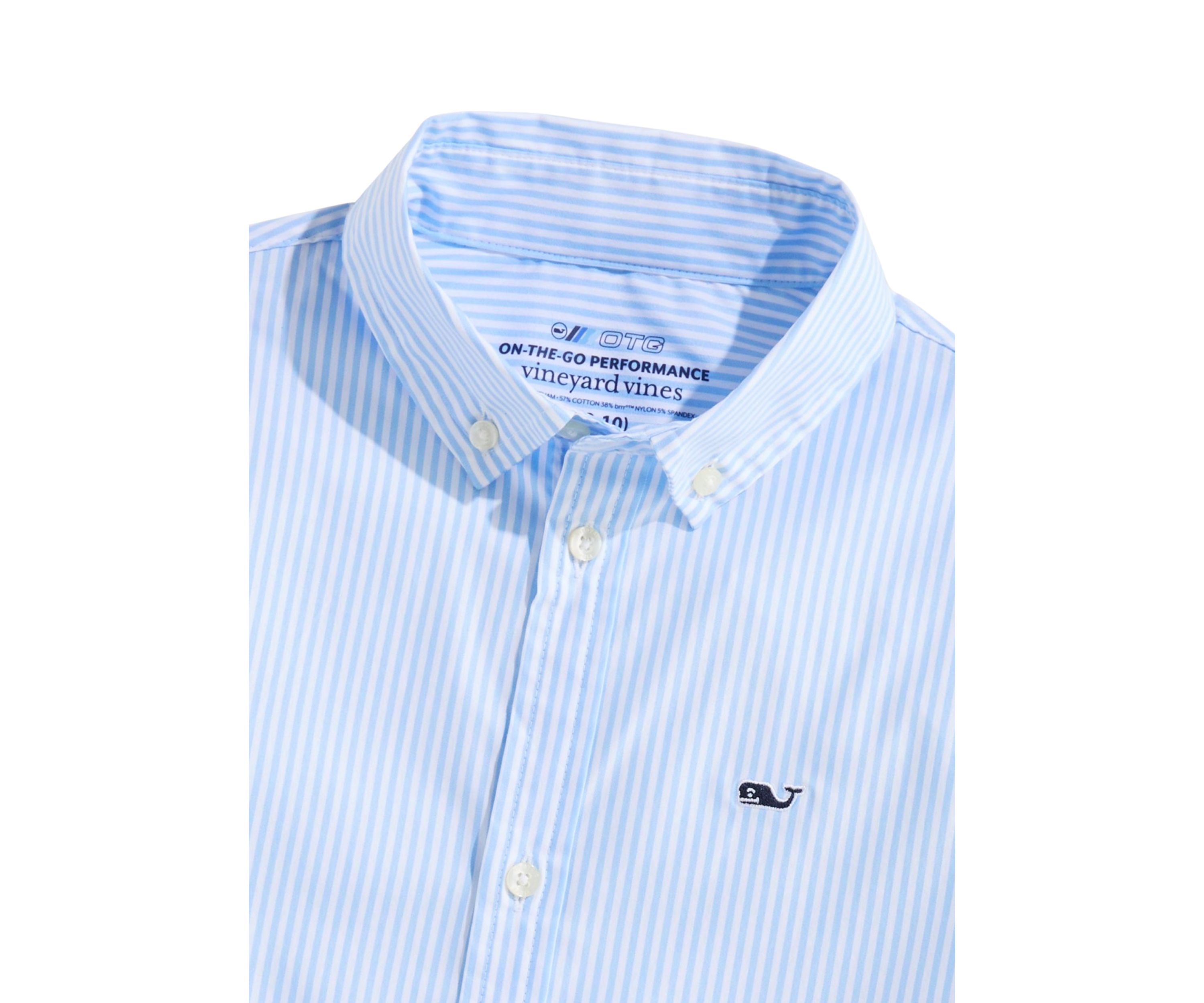 Boys 8-20 Stripe Button Down Shirt
