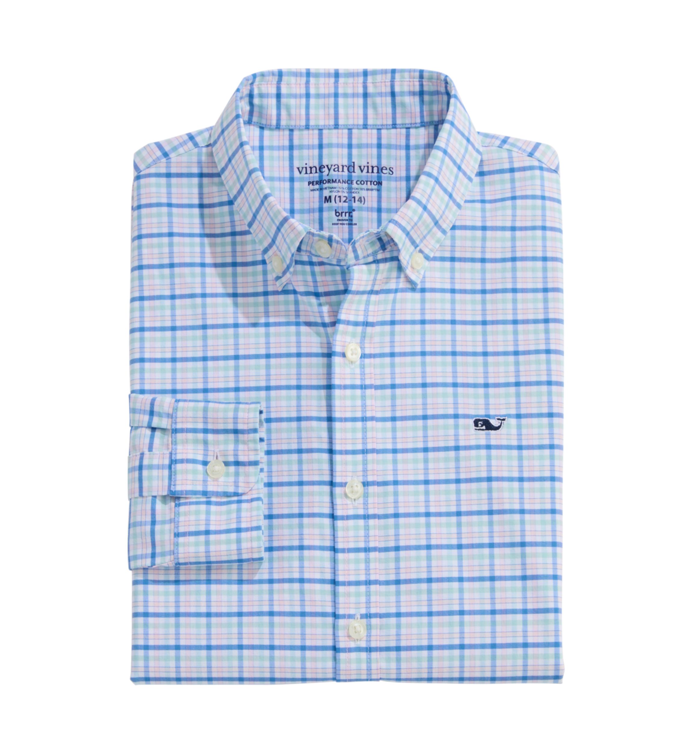 Boys 8-20 Tattersall On the Go Brrr Cooling Shirt