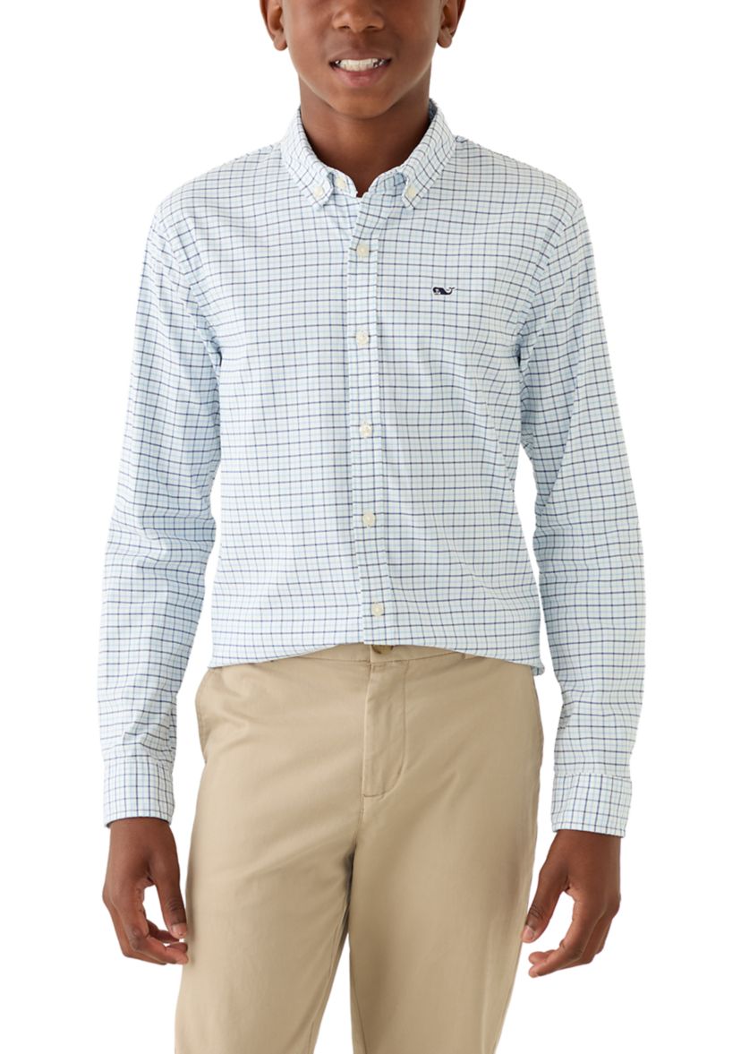 Boys 8-20 Wauwinet Tattersall Performance Cotton Shirt