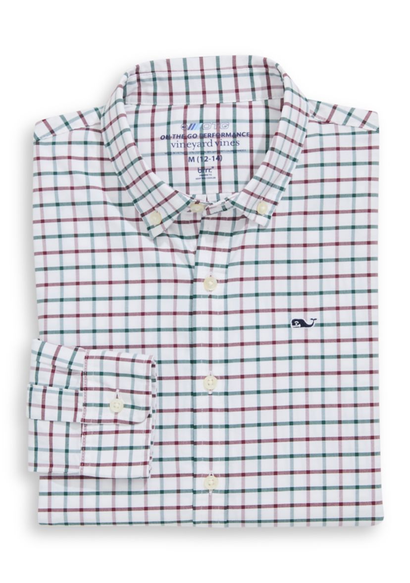 Boys 8-20 Long Sleeve Plaid Button Down Shirt 