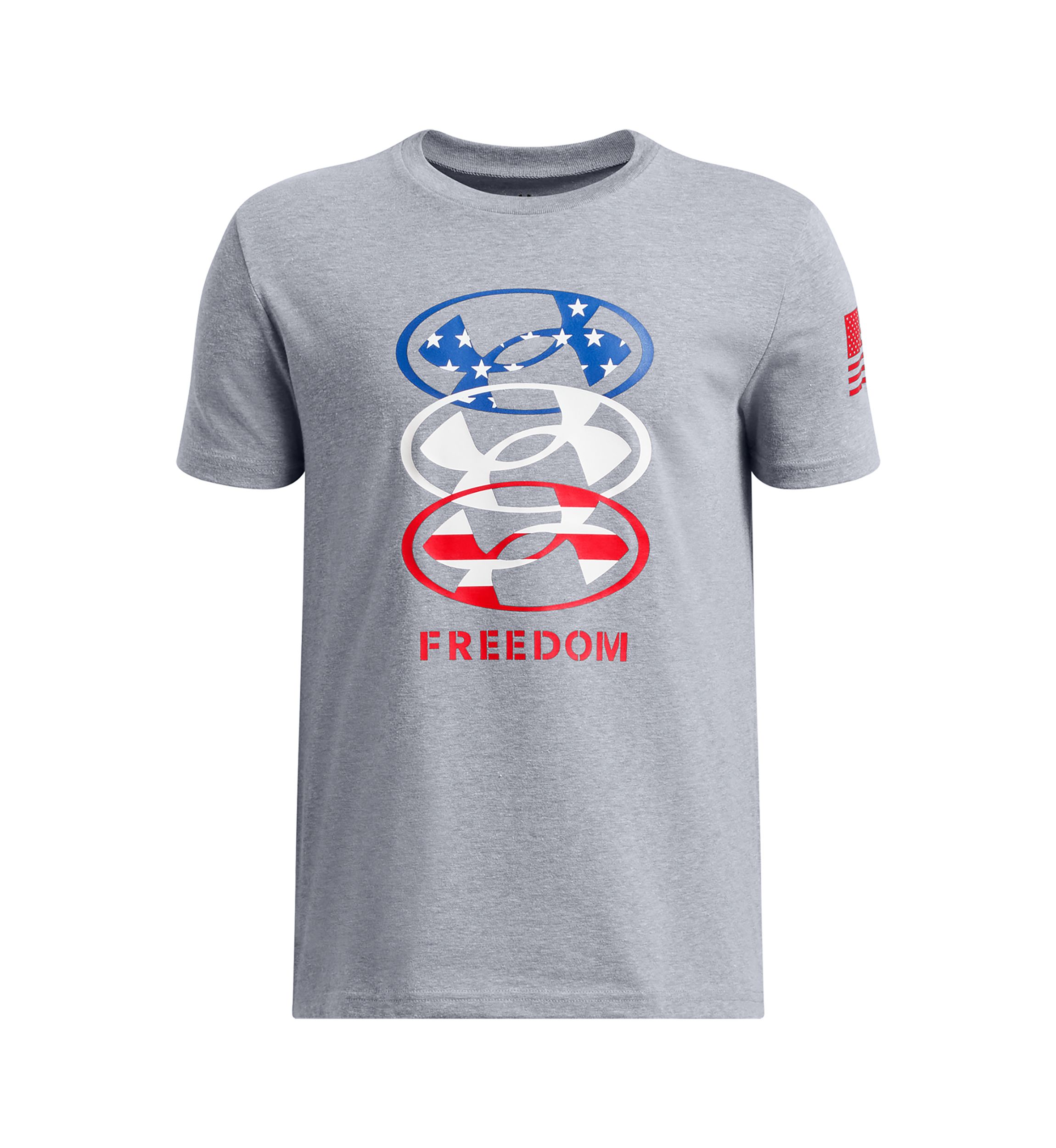 Boys 8-20 UA Freedom Stacked Logo Short Sleeve T-Shirt
