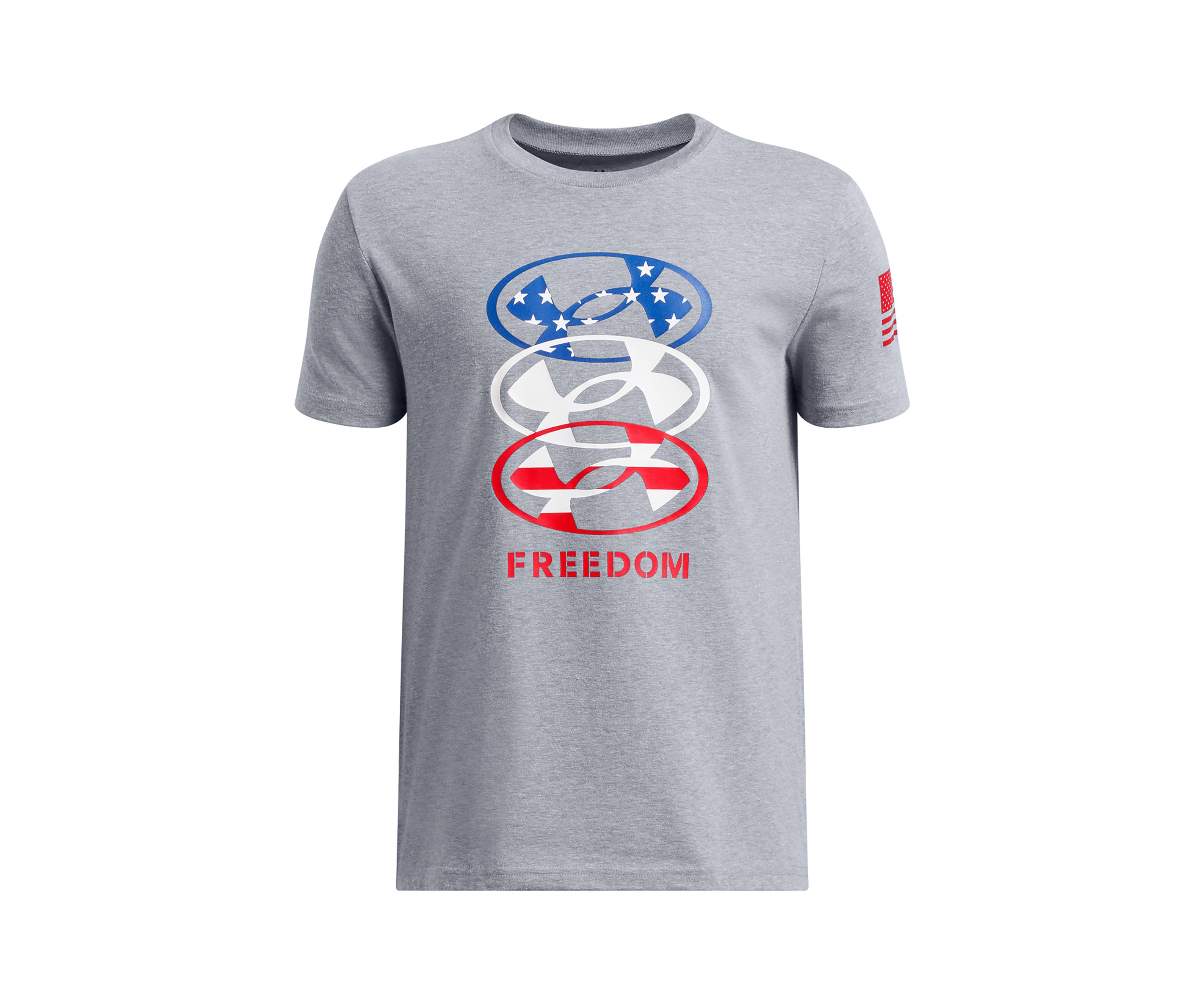 Boys 8-20 UA Freedom Stacked Logo Short Sleeve T-Shirt
