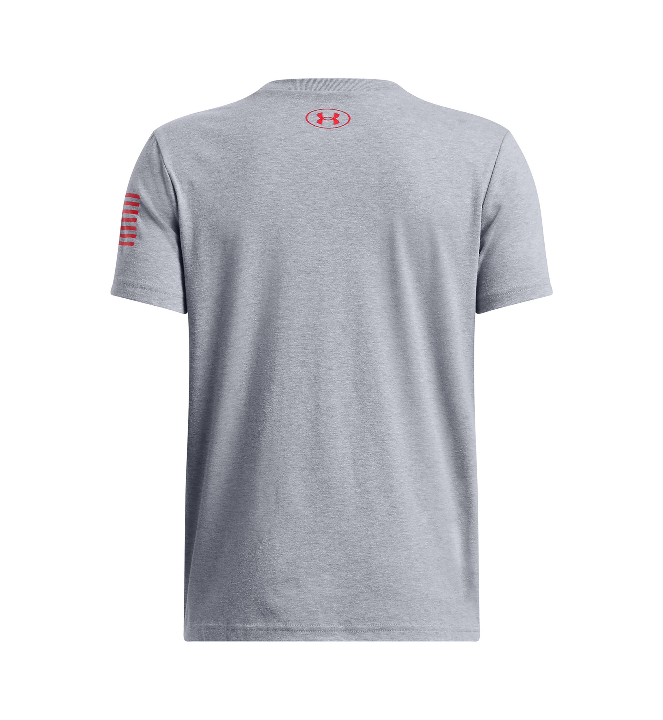Boys 8-20 UA Freedom Stacked Logo Short Sleeve T-Shirt