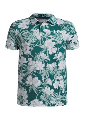 Under Armour Boys 8-20 Matchplay Printed Polo, Green, Small