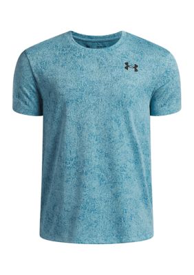 Under Armour Kids Boy's Techâ¢ Pixelate Short Sleeve Shirt, Blue, Large