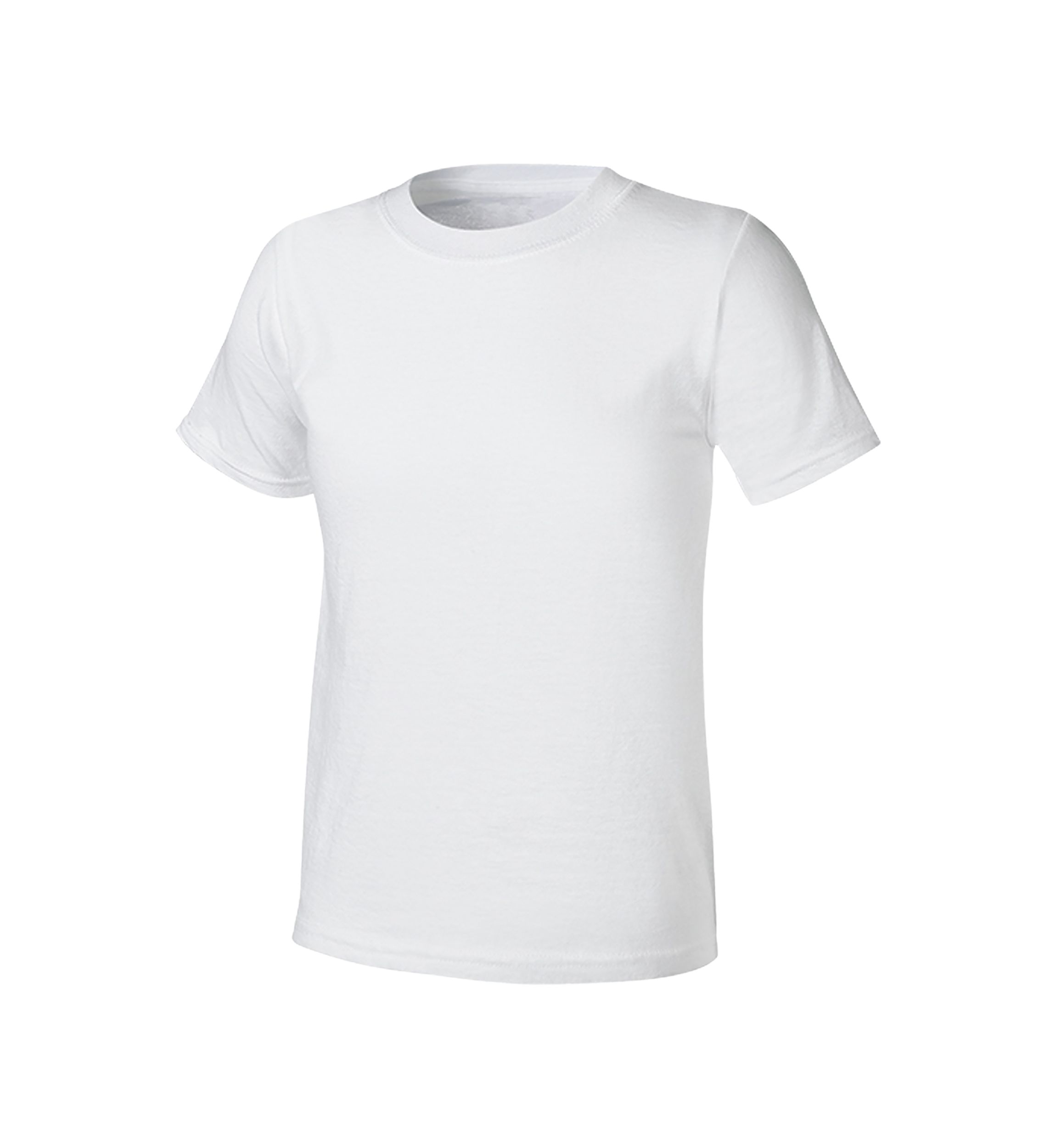 Boys Set of 5 White Crew Neck Undershirts 