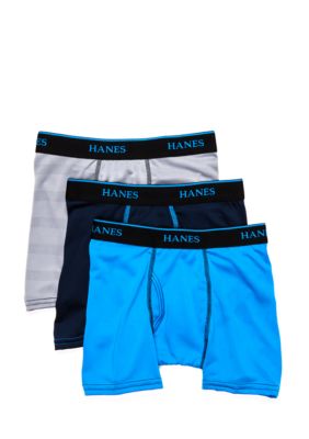 Hanes 3 Pack Ultimate X Temp Tagless Boxer Briefs Boys 8 20 Belk