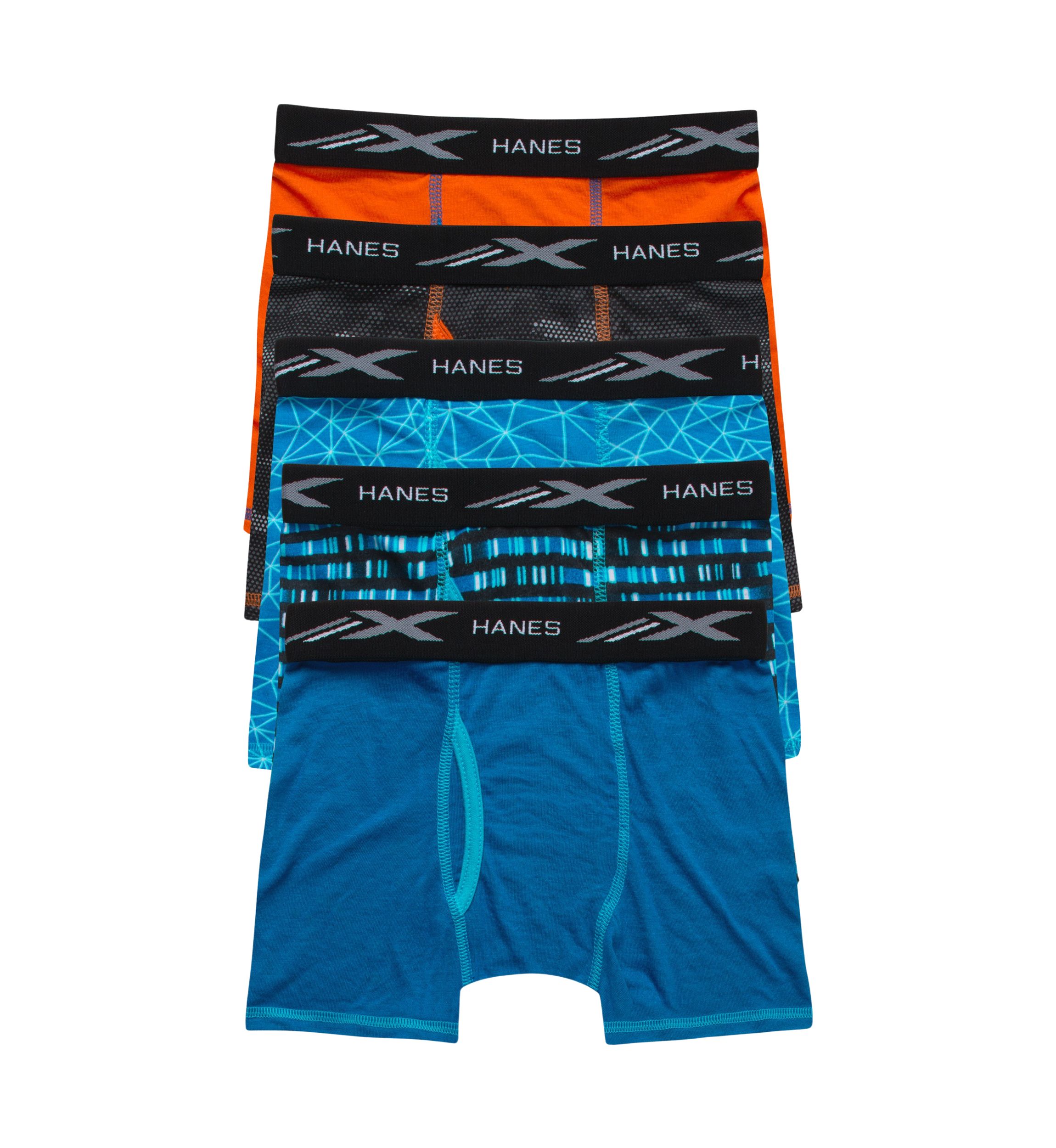Boys Set of 5 Printed Boxer Briefs 