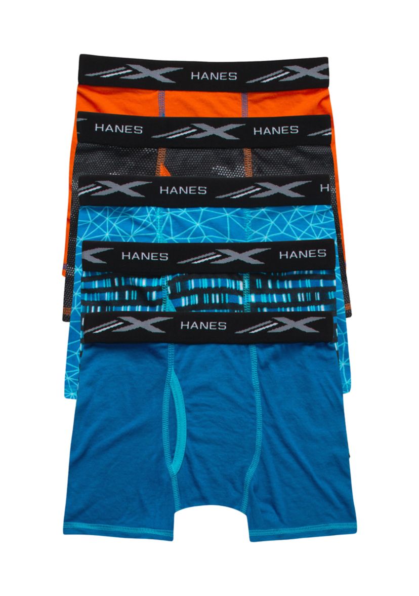Boys Set of 5 Printed Boxer Briefs 