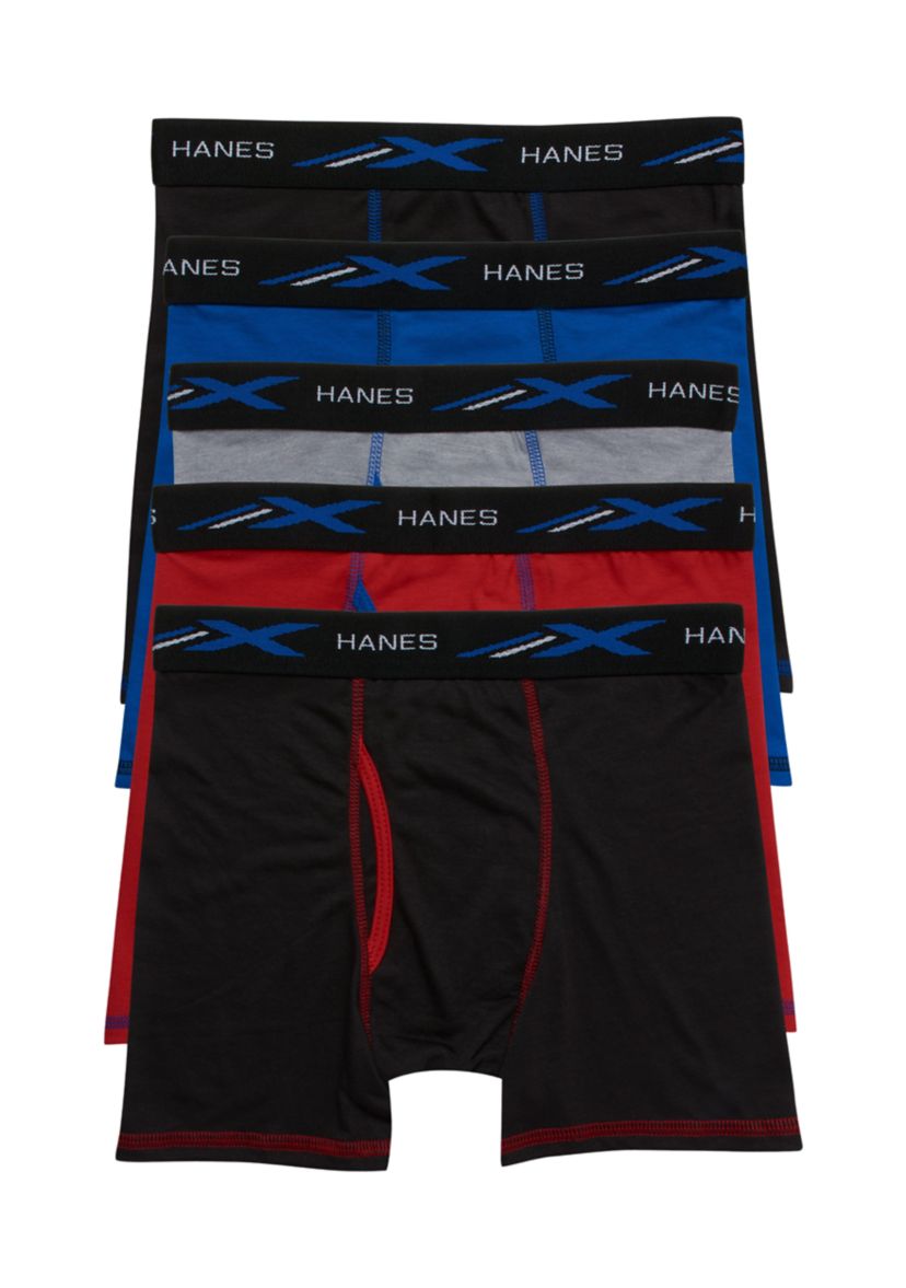 Boys Set of 5 Printed Boxer Briefs 