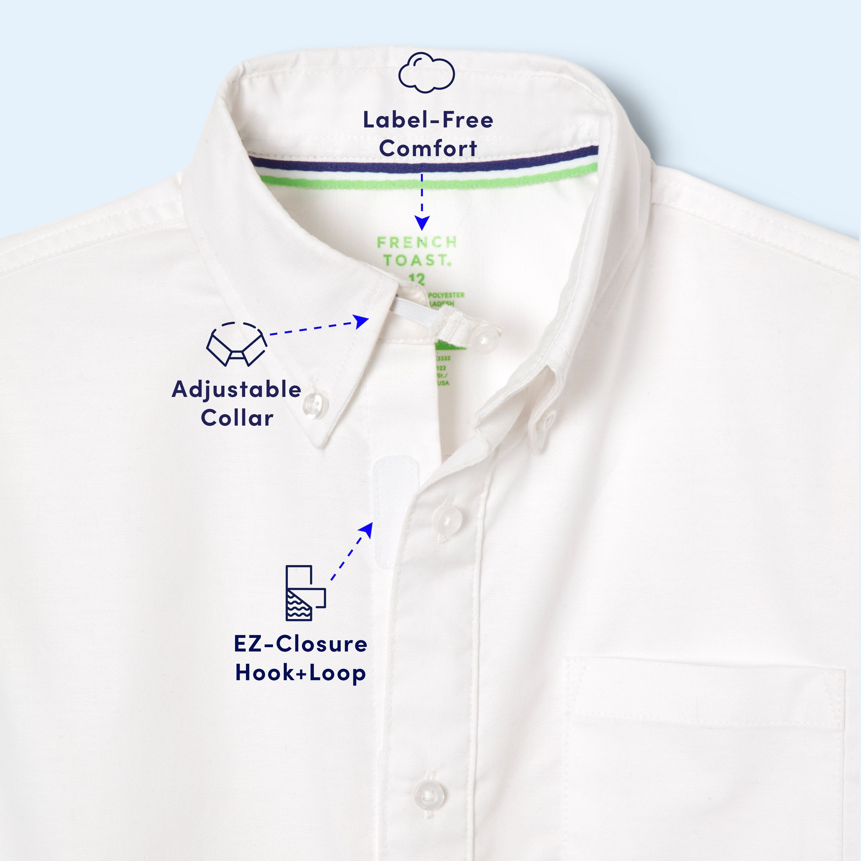 Boys 4-20 Adaptive Long Sleeve Oxford Shirt